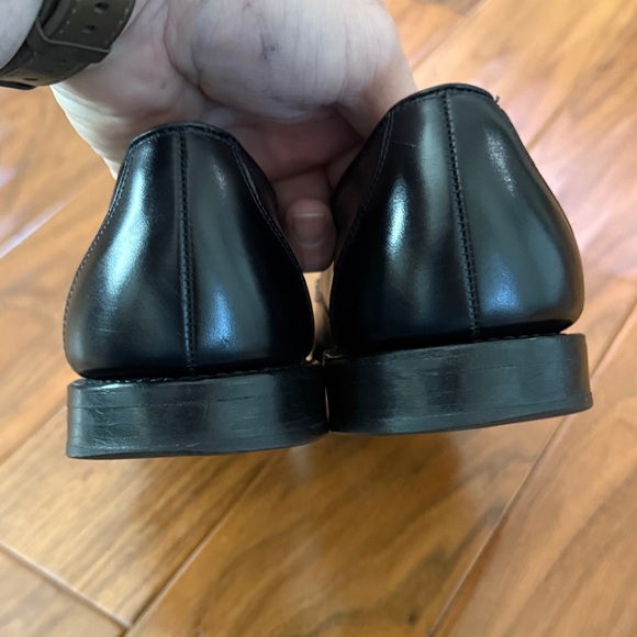 Elegant Black Allen Edmonds Leather Men's Oxfords- Burtons - Picture 6 of 10